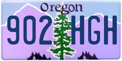 OR license plate 902HGH