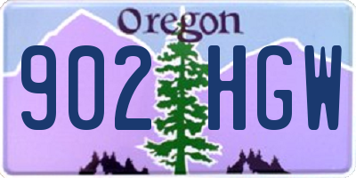 OR license plate 902HGW
