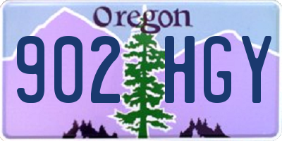 OR license plate 902HGY