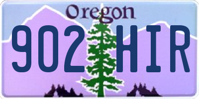 OR license plate 902HIR