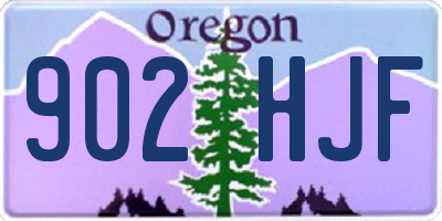 OR license plate 902HJF