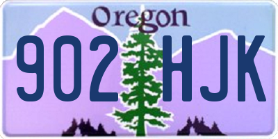OR license plate 902HJK