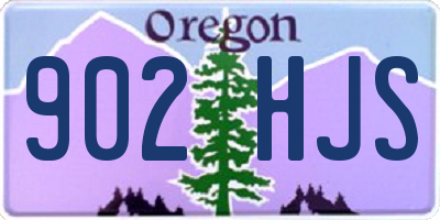 OR license plate 902HJS