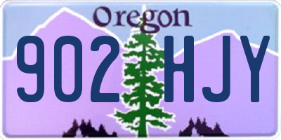 OR license plate 902HJY