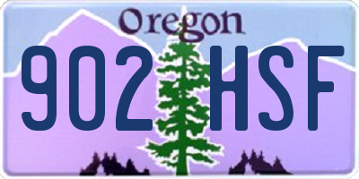 OR license plate 902HSF