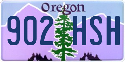OR license plate 902HSH