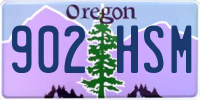 OR license plate 902HSM
