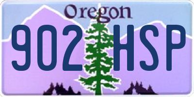 OR license plate 902HSP