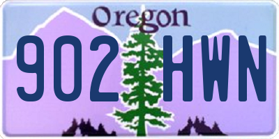 OR license plate 902HWN