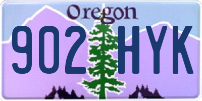 OR license plate 902HYK