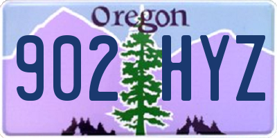 OR license plate 902HYZ