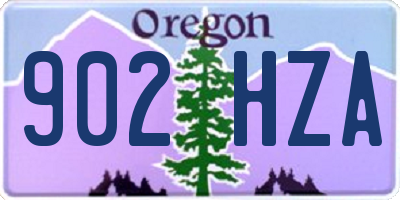 OR license plate 902HZA