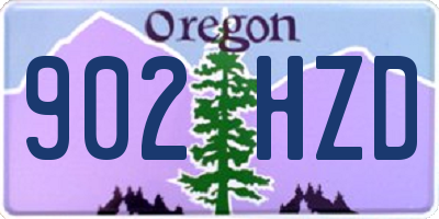 OR license plate 902HZD