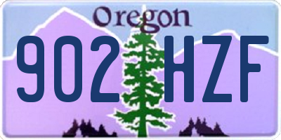 OR license plate 902HZF