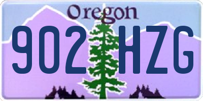 OR license plate 902HZG