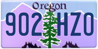 OR license plate 902HZO