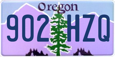 OR license plate 902HZQ
