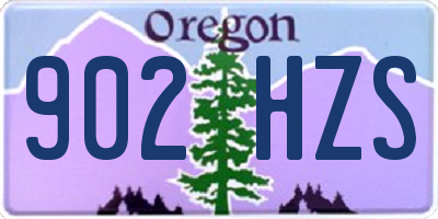 OR license plate 902HZS