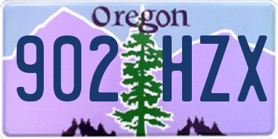OR license plate 902HZX