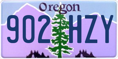 OR license plate 902HZY