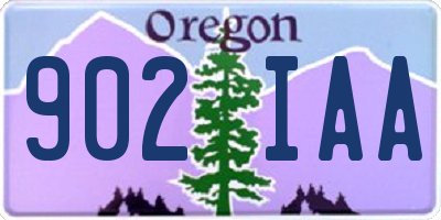 OR license plate 902IAA