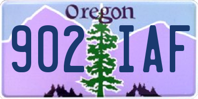 OR license plate 902IAF
