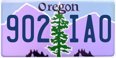 OR license plate 902IAO