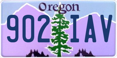 OR license plate 902IAV