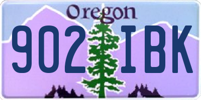 OR license plate 902IBK