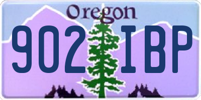 OR license plate 902IBP