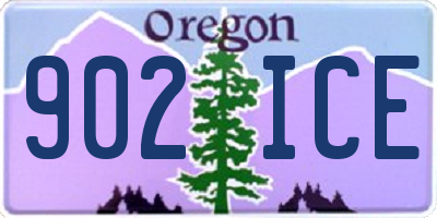 OR license plate 902ICE