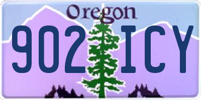 OR license plate 902ICY