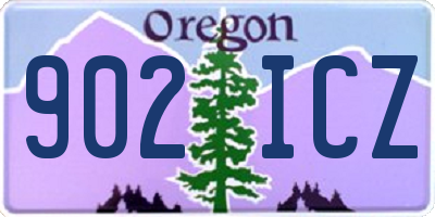 OR license plate 902ICZ