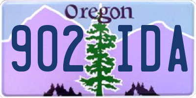 OR license plate 902IDA