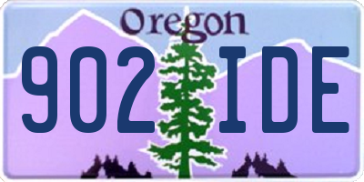 OR license plate 902IDE