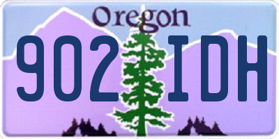 OR license plate 902IDH