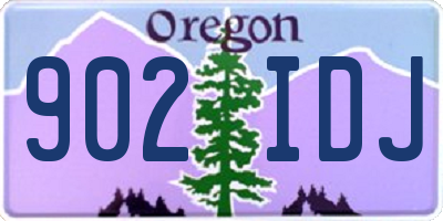 OR license plate 902IDJ