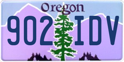 OR license plate 902IDV