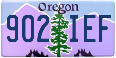 OR license plate 902IEF