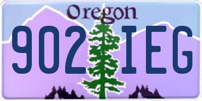 OR license plate 902IEG