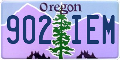 OR license plate 902IEM