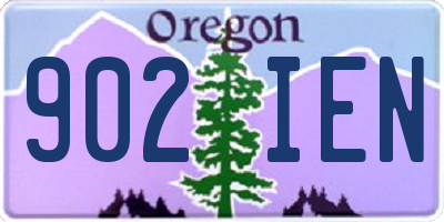 OR license plate 902IEN