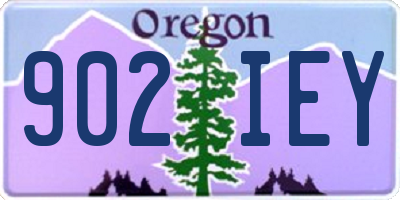 OR license plate 902IEY