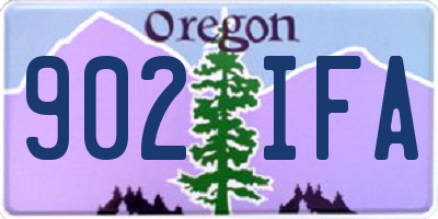 OR license plate 902IFA