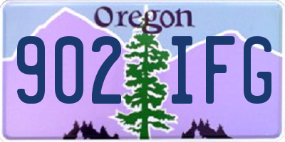 OR license plate 902IFG