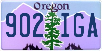 OR license plate 902IGA