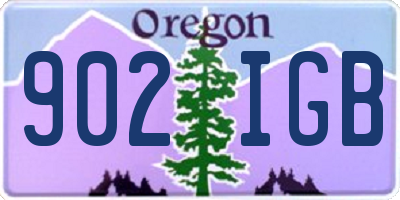 OR license plate 902IGB