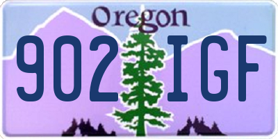 OR license plate 902IGF