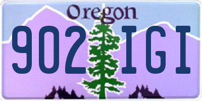 OR license plate 902IGI