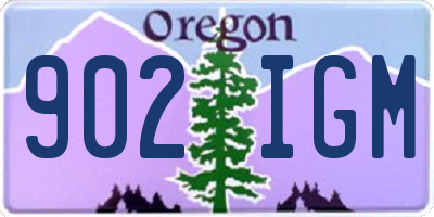 OR license plate 902IGM